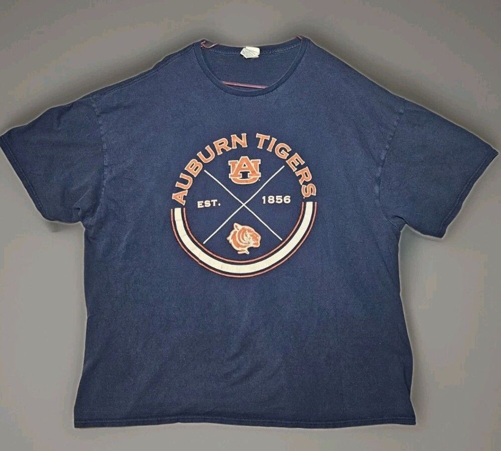 Vintage Auburn Tigers Delta Pro Weight T-Shirt 3XL Navy NCAA College Football